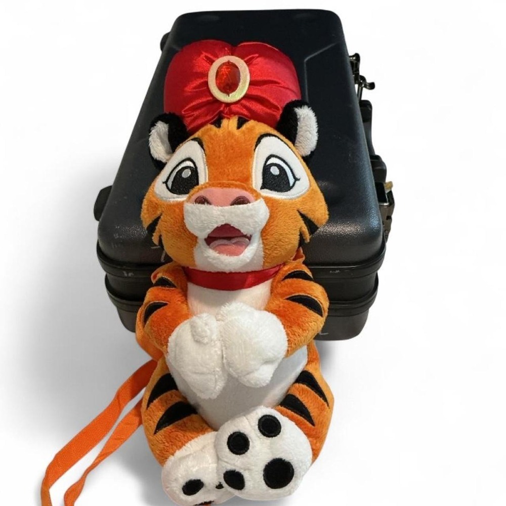 Tokyo Disney Resort Chandu Plush Crossbody Bag Kids Orange Excellent Turban Gem